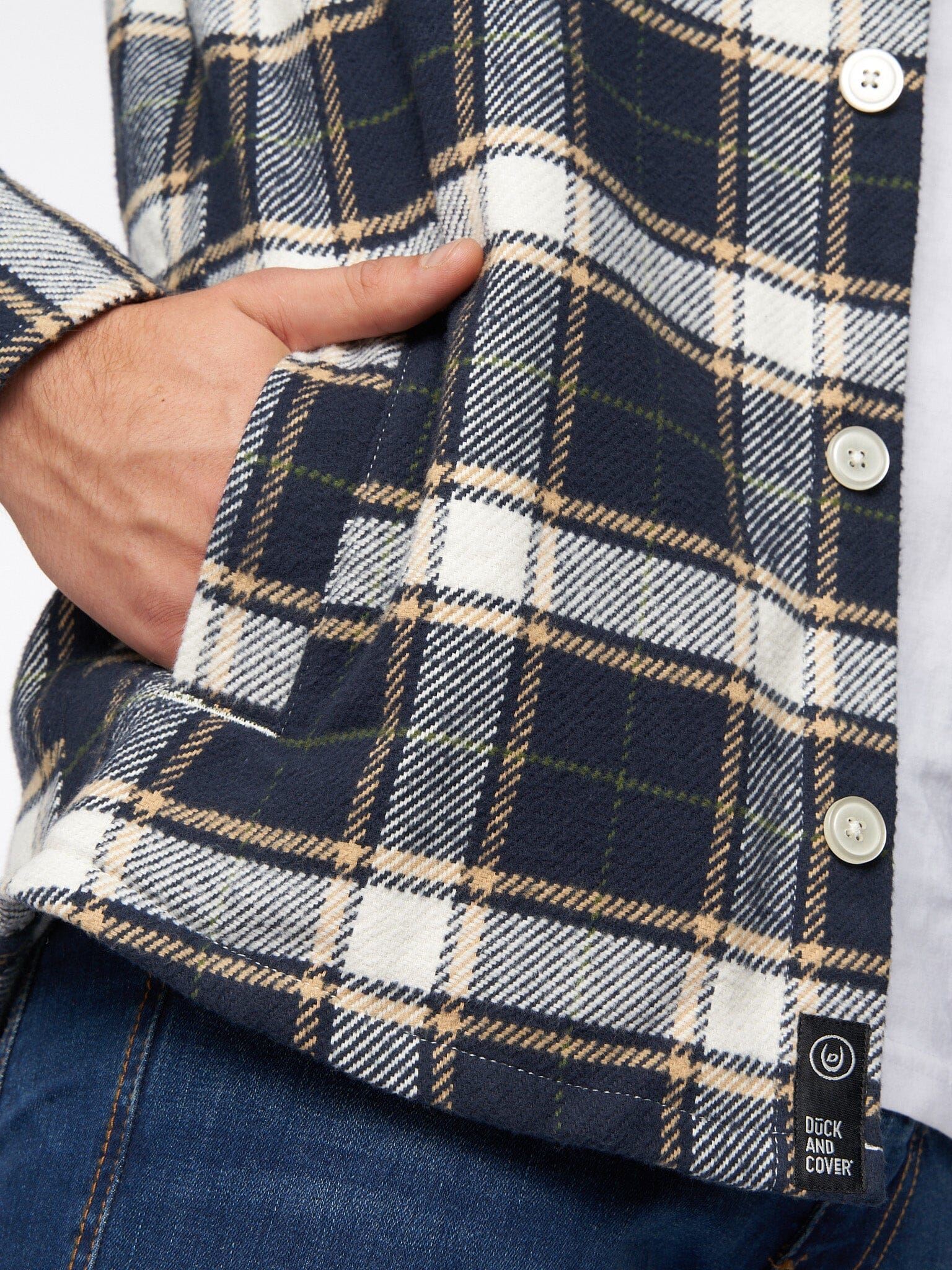 Francore Overshirt Navy Check - Image 6