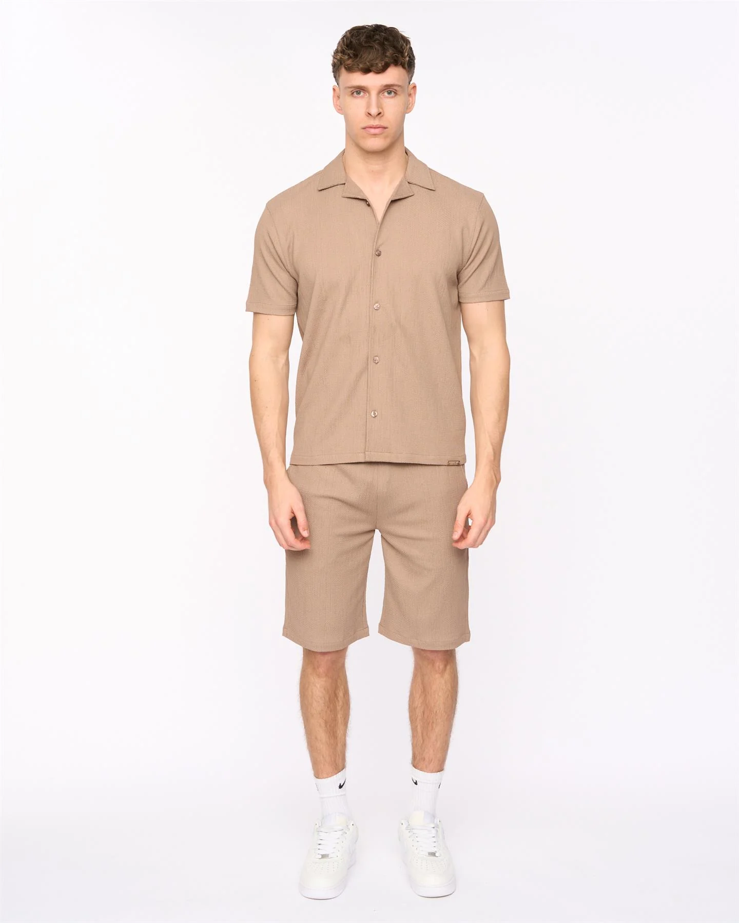 Hingham Shirt & Shorts Set Taupe