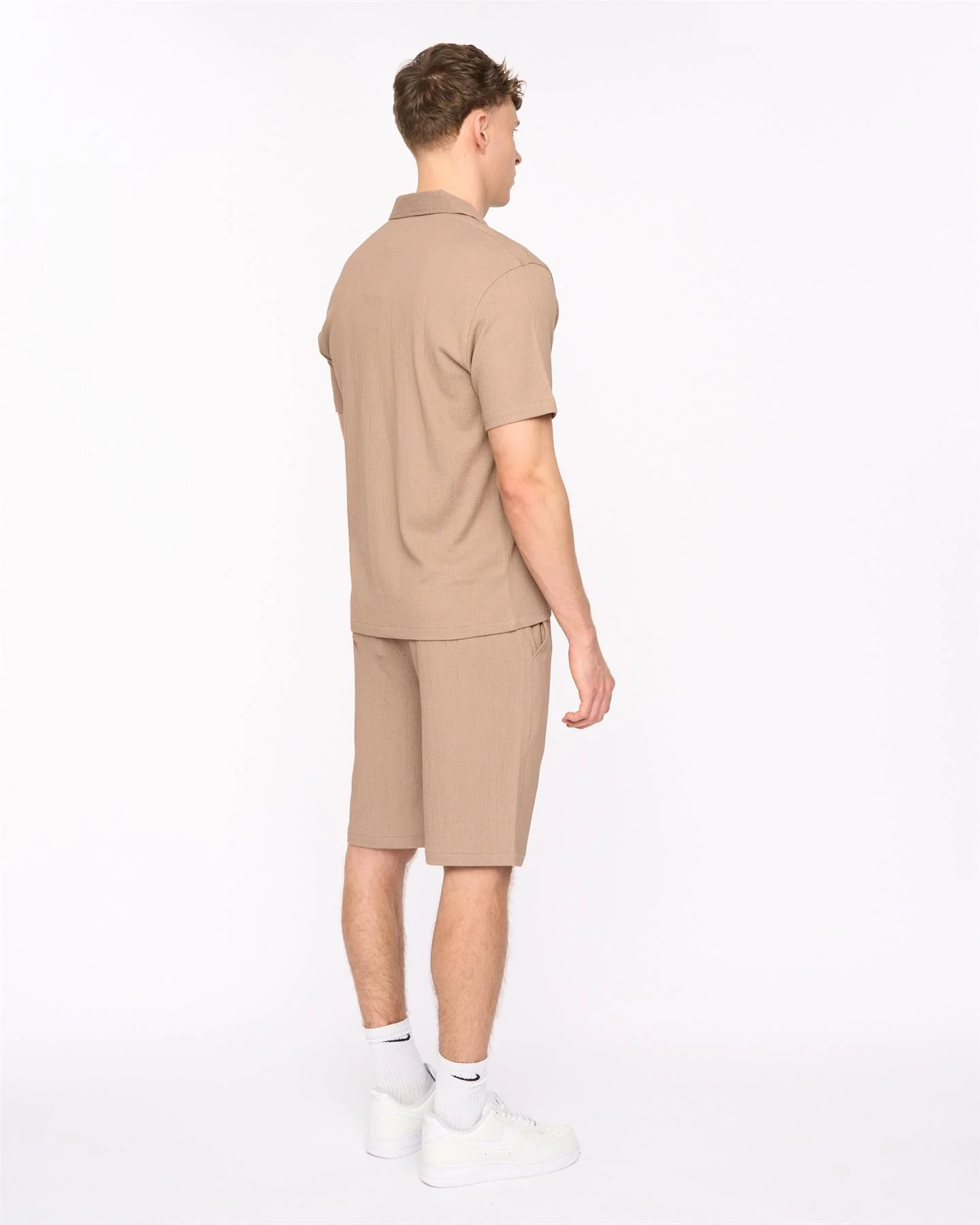 Hingham Shirt & Shorts Set Taupe - Image 2